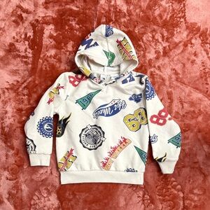 Hot Wheels | Kids Pullover Hoodie | Cream | Size 6 | EUC